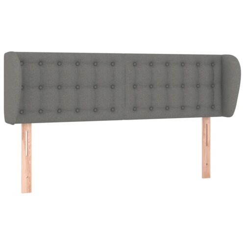 Bed Frame with Mattress Set Spring Box Base Dark Grey 153x203cm Queen Size Fabric - Image 4