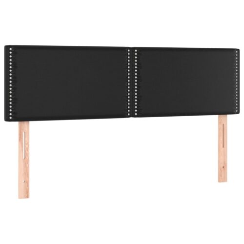 Bed Frame with Mattress Set Spring Box Base Black 153x203cm Queen Size Faux Leather - Image 7