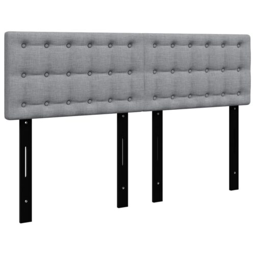 Bed Frame with Mattress Set Spring Box Base Dark Grey Double Fabric - Image 5