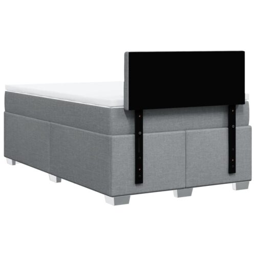 Bed Frame with Mattress Set Spring Box Base Dark Grey Double Fabric - Image 10
