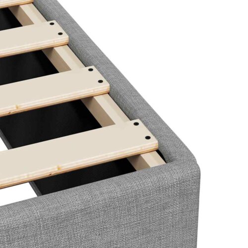Bed Frame with Mattress Set Spring Box Base Dark Grey Double Fabric - Image 11