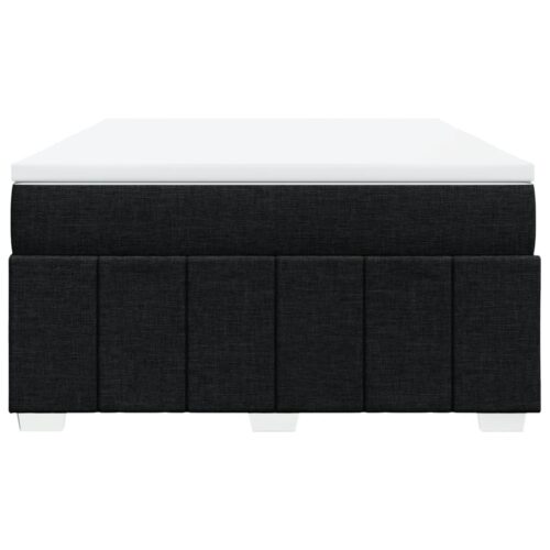 Bed Frame with Mattress Set Spring Box Base Black Queen Size Fabric - Image 4