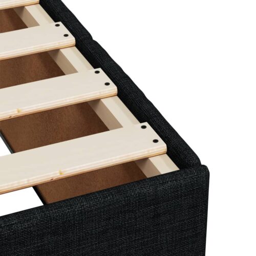 Bed Frame with Mattress Set Spring Box Base Black Queen Size Fabric - Image 10