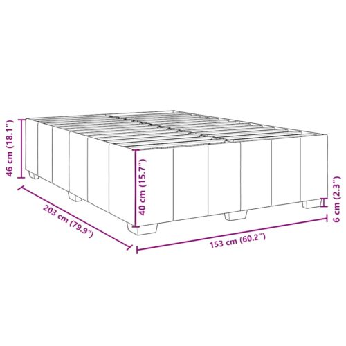 Bed Frame with Mattress Set Spring Box Base Black Queen Size Fabric - Image 12