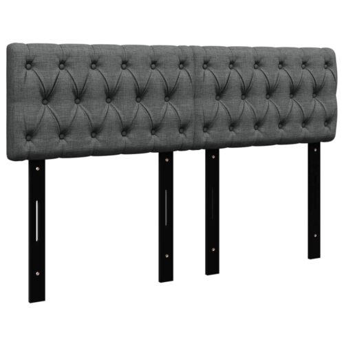 Bed Frame with Mattress Set Spring Box Base Black Double Fabric - Image 5