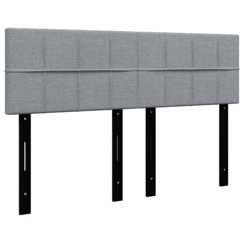 Bed Frame with Mattress Set Spring Box Base Dark Grey Double Fabric - Image 5
