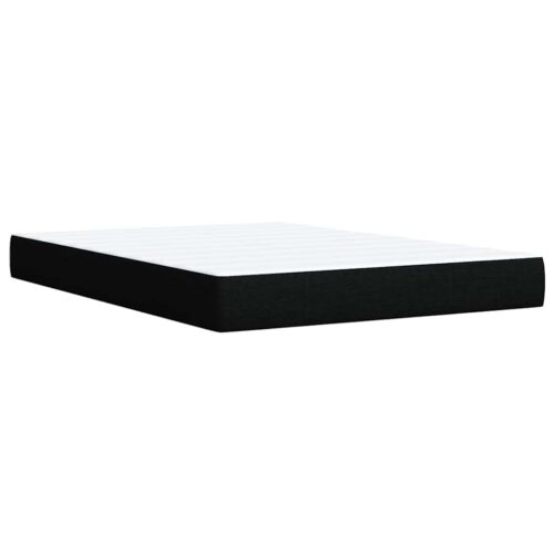 Bed Frame with Mattress Set Spring Box Base Black Double Fabric - Image 7