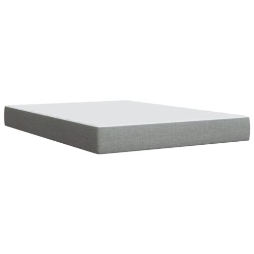 Bed Frame with Mattress Set Spring Box Base Dark Grey Double Fabric - Image 9
