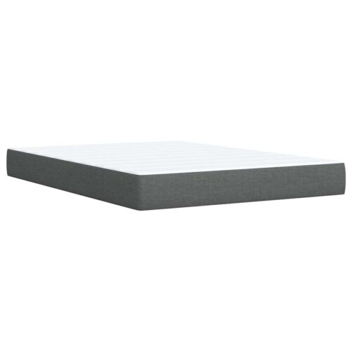 Bed Frame with Mattress Set Spring Box Base Dark Grey Double Fabric - Image 9