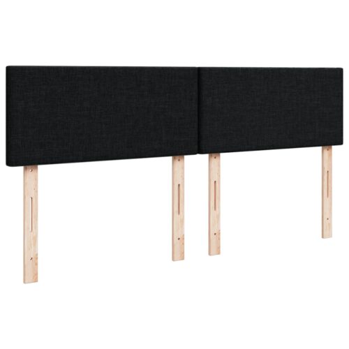 Bed Frame with Mattress Set Spring Box Base Black Queen Fabric - Image 7