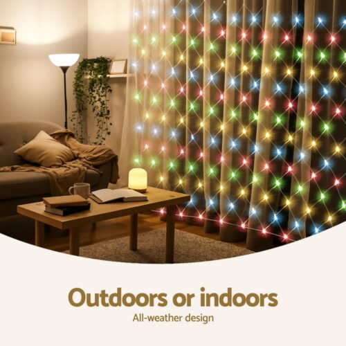 Jingle Jollys Christmas Lights 5Mx3M Net String Light 600 LED Colourful Beads - Image 7