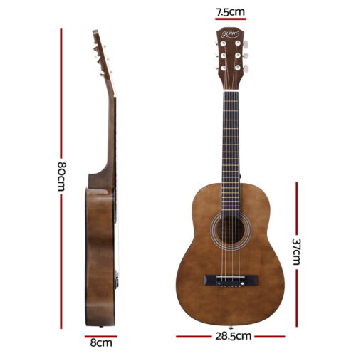 Alpha 31" Steel String Acoustic Guitar Portable with Gig Bag - Image 2