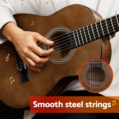 Alpha 31" Steel String Acoustic Guitar Portable with Gig Bag - Image 5