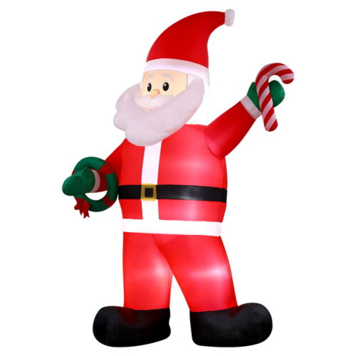 Jingle Jollys Christmas Inflatable Giant Santa 3.8M Height LED Illuminated Decorations - Image 3