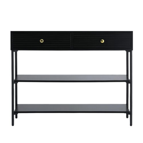 Artiss Console Table 3-Tier Black - Image 3