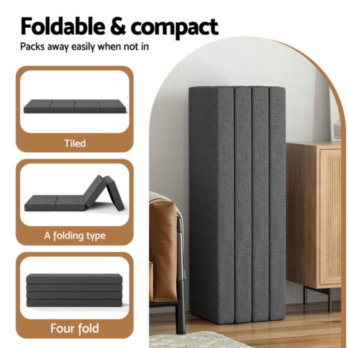 Giselle Bedding Foldable Mattress Folding Foam Mattresses Portable Mat Queen - Image 6