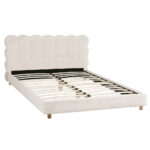Artiss Double Bed Frame Cloud Headboard Boucle Fabric Mattress Platform Base