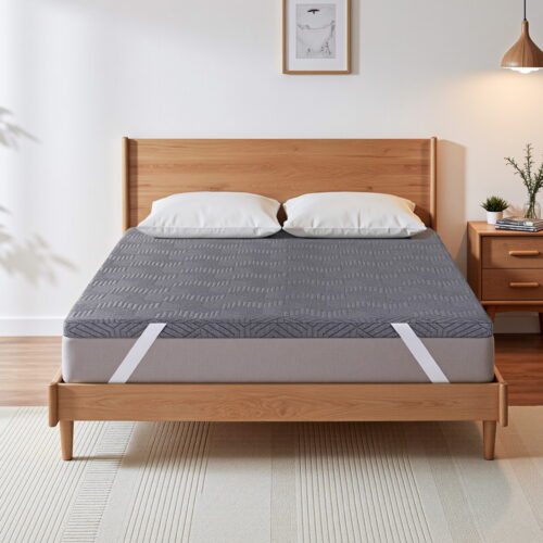 Giselle 8cm Memory Foam Mattress Topper Gel Dual Layer Foam Bamboo King - Image 7