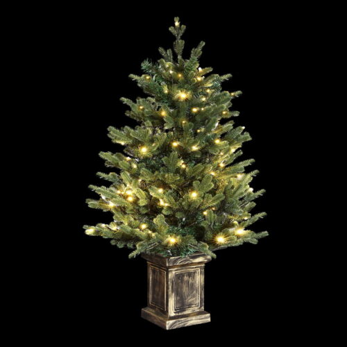 Jingle Jollys Christmas Tree 1.2M LED Potted Xmas Tree Party Decor 8 Light Modes - Image 4