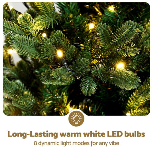 Jingle Jollys Christmas Tree 1.2M LED Potted Xmas Tree Party Decor 8 Light Modes - Image 6
