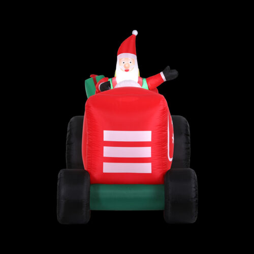 Jingle Jollys Christmas Inflatable Santa Truck 2.6M Length LED Decorations Illuminated - Image 4