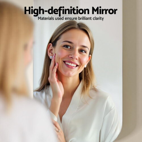 Cefito Bathroom Mirror Cabinet Medicine Shaving Arch Wall Hung 450x900mm White - Image 5