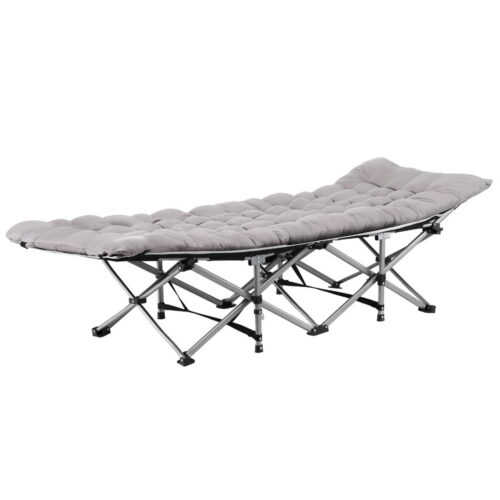 Artiss Folding Bed With Mattress Heavy Duty Grey 185CM - Image 3