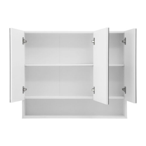 Cefito Bathroom Mirror Cabinet Medicine Adjustable Shelves Wall Hung 900x750mm White - Image 3