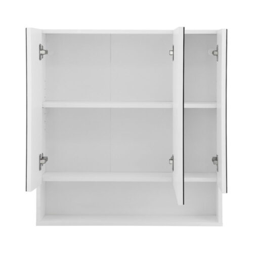 Cefito Bathroom Mirror Cabinet Medicine Adjustable Shelves Wall Hung 700x750mm White - Image 3