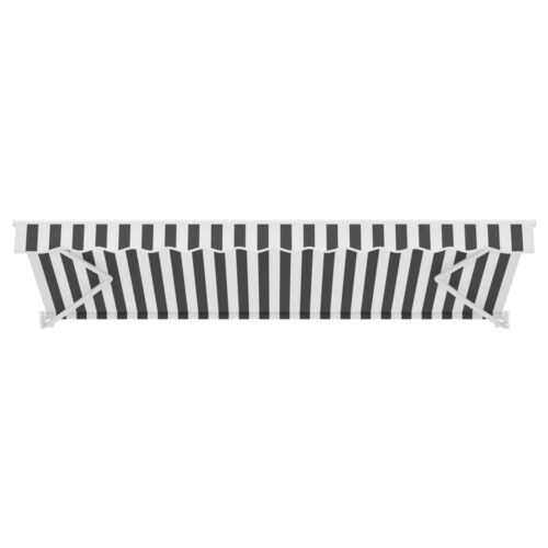 Instahut Retractable Folding Arm Awning Manual Sunshade 5Mx3M Grey White - Image 3