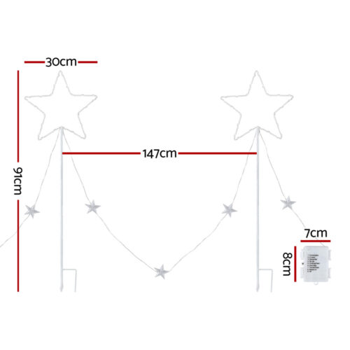 Jingle Jollys 4 PCS Christmas Lights Path Ground Light Garden Decorations 144 LED - Image 2