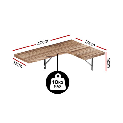 Artiss Floating Wall Shelf Corner Shelves Set of 4 Wood - Image 2