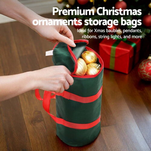 Jingle Jollys Christmas Baubles Storage Bag Xmas Ornaments Bag Container Green - Image 5