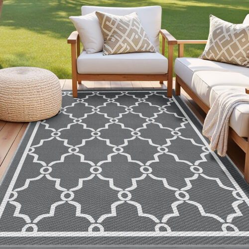 Gardeon Outdoor Rugs 152x244cm Large Carpet Reversible Area Mat PP Dual-Sided Patio Rug Maroc - Image 7