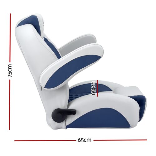 Seamanship 90 degrees to 155 degrees Reclining Captain Boat Seat with Armrests - Image 3