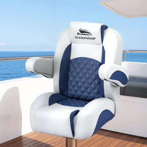 Seamanship 90 degrees to 155 degrees Reclining Captain Boat Seat with Armrests