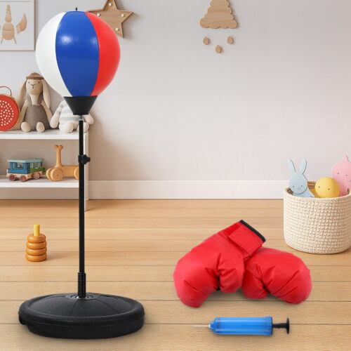 Everfit Kids Punching Bag Stand Set Adjustable 76-112cm with Gloves & Pump - Image 7