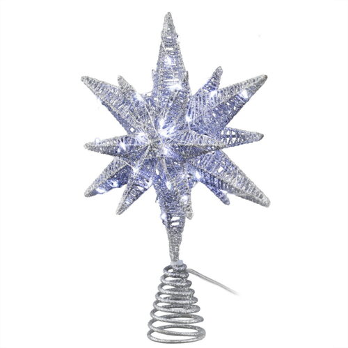 Jingle Jollys 3D Christmas Tree Topper Star LED Decorations Xmas Party Timer - Image 3