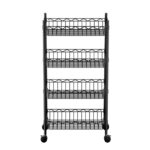 Artiss 4-Tier Shelving Unit Adjustable Garage Storage Kitchen Rack With Wheels