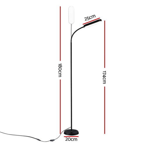 Artiss LED Floor Lamp with Remote Control & 4 Color Temperature Reading Living Room Bedroom Office - Image 2