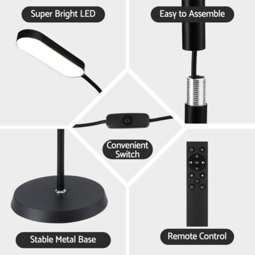 Artiss LED Floor Lamp with Remote Control & 4 Color Temperature Reading Living Room Bedroom Office - Image 6