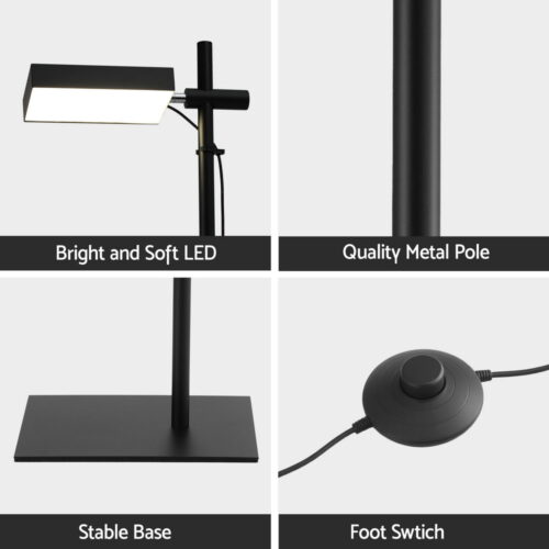 Artiss LED Floor Lamp, Modern Reading Lamp 360～ Rotating Adjustable Light Head,12W Standing Lamp for Living Room, Bedroom Office - Image 6