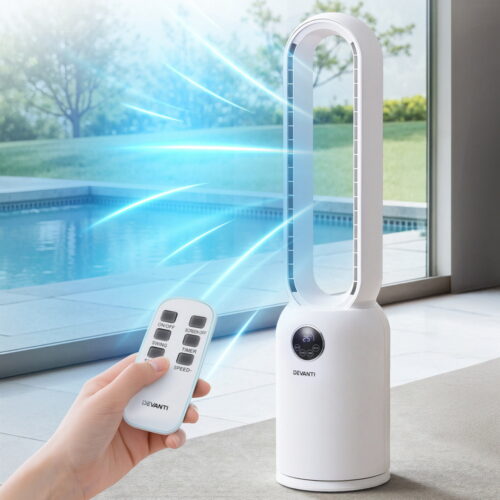 Devanti 2in1 Bladeless Fan Air Purification W/ Remote 88cm - Image 7