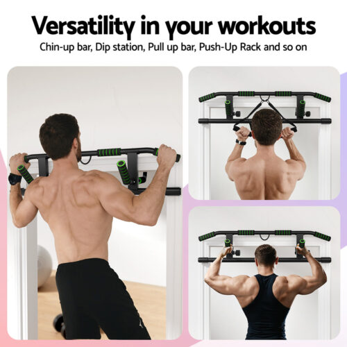 Multi-Grip Pull Up Bar Doorway Chin Up Horizontal Bar Home Gym Workout 101cm Length - Image 4