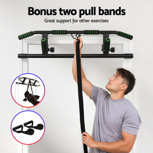 Multi-Grip Pull Up Bar Doorway Chin Up Horizontal Bar Home Gym Workout 101cm Length - Image 6