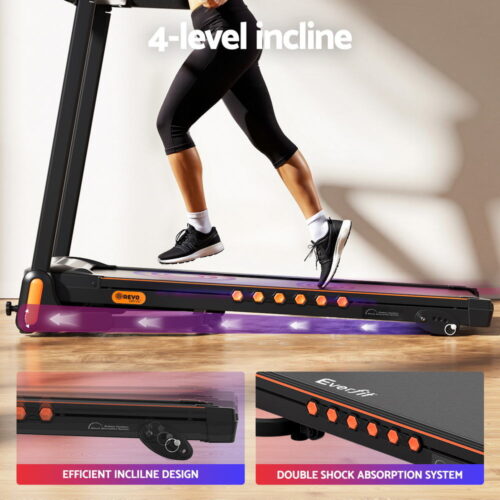 Everfit Treadmill Electric Home Gym Fitness Exercise Equipment Incline 390mm - Image 6