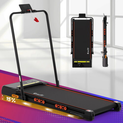 Everfit Treadmill Electric Walking Pad Auto Incline Foldable for Home Gym Black - Image 7