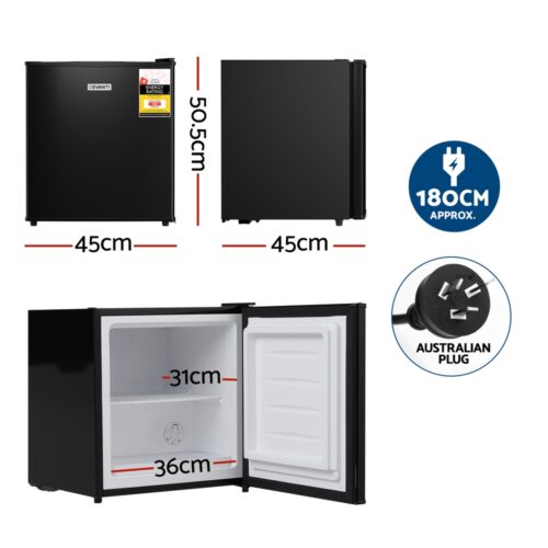Devanti 31L Small Upright Freezer Vertical Freezer Black - Image 2