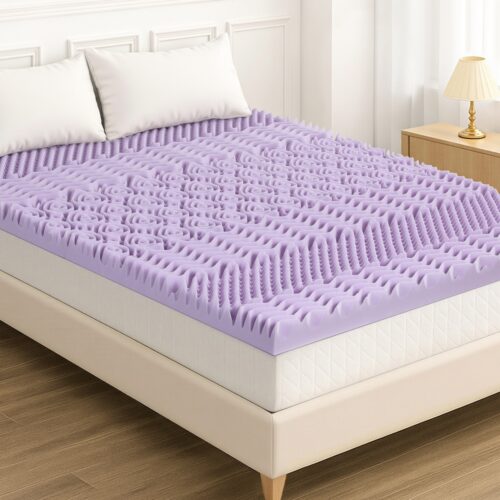 Giselle 8cm Memory Foam Mattress Topper Lavender Infused Bamboo Cover 7-Zone Double - Image 7