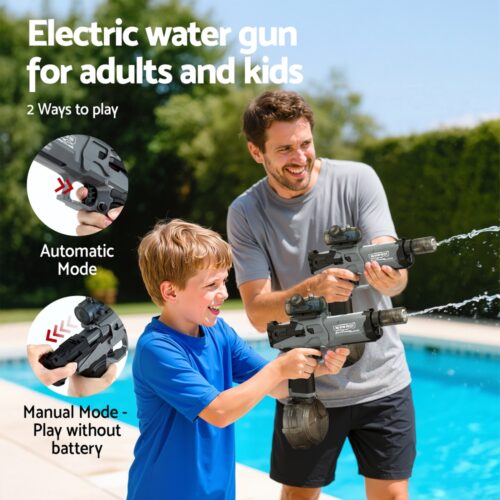 Keezi Kids Adult Electric Water Gun 500ml Water Tank Light Squirt Guns Toys - Image 6